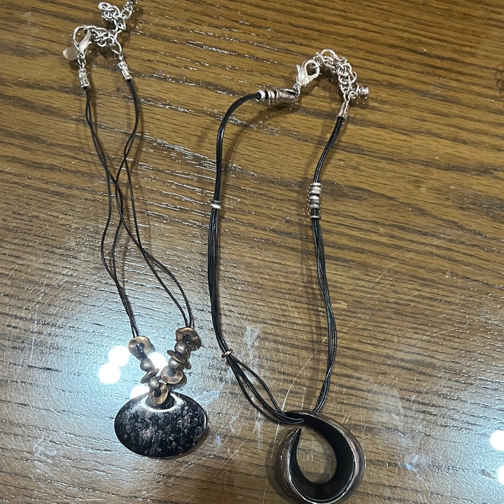 Elegant Black and Silver Pendant Necklace Sets CHICO’S